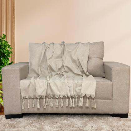 Imagem de Manta Peseira Grande 3 Metros Para Sofá E Cama Decorativa Com 2 Capas De Almofadas