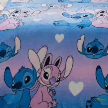 Imagem de Manta Soft Flannel Disney Stitch e Angel
