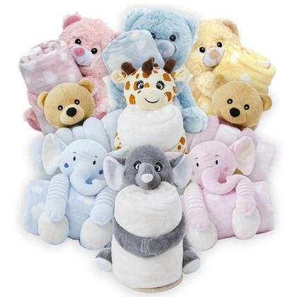 Imagem de Manta Soft Pelúcia Elefante, Ursinho Cobertor Anti-alérgico