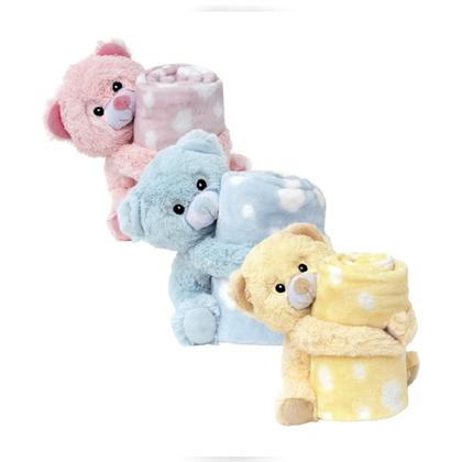 Imagem de Manta Soft Pelúcia Elefante, Ursinho Cobertor Anti-alérgico