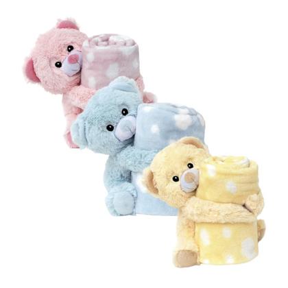 Imagem de Manta Soft Pelúcia Elefante, Ursinho Cobertor Anti-alérgico