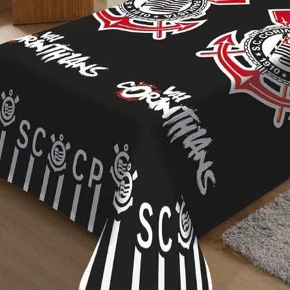 Imagem de Manta Solteiro Estampa Corinthians Jolitex Fun
