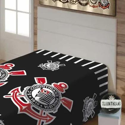 Imagem de Manta Solteiro Estampa Corinthians Jolitex Fun