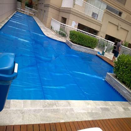 Imagem de Manta Térmica Para Piscina 4X2 300 Micras Proteção Uv Azul