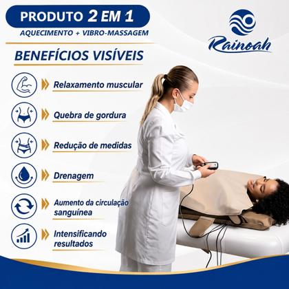 Imagem de Manta Térmica Vibro Sauna Spa Térmica Para Estética Com Massagem Infra E Mag 127v