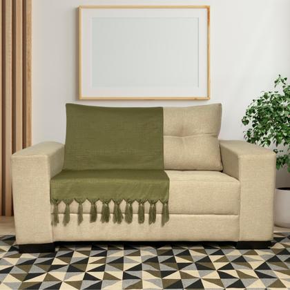 Imagem de Manta Xale Lisa Jacquard Com 2 Capas De Almofada