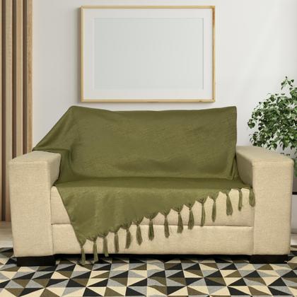 Imagem de Manta Xale Lisa Jacquard Com 2 Capas De Almofada