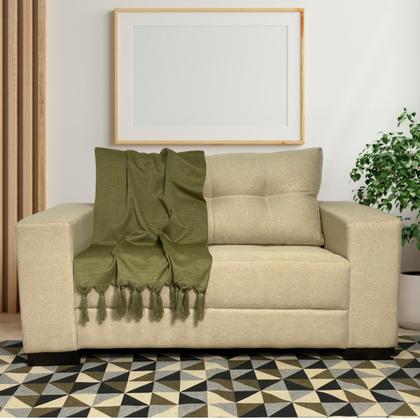 Imagem de Manta Xale Lisa Jacquard Com 2 Capas De Almofada