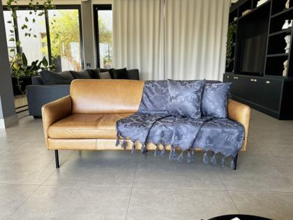 Imagem de Manta Xale Para Sofá 1,80 X 1,40 Tecido Jacquard com Franja  + 2 Capas de Almofada - Decorame