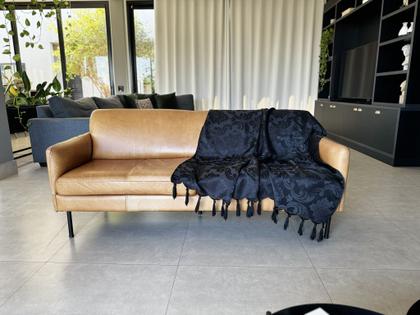 Imagem de Manta Xale Para Sofá 1,80 X 1,40 Tecido Jacquard com Franja  + 2 Capas de Almofada - Decorame