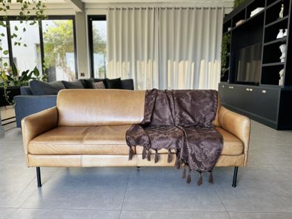 Imagem de Manta Xale Para Sofá 2,30 X 1,40 Tecido Jacquard com Franja  + 2 Capas de Almofada - Decorame