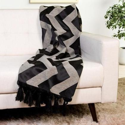 Imagem de Manta Xale Para Sofá 2,30 X 1,40 Tecido Jacquard com Franja  Decorame
