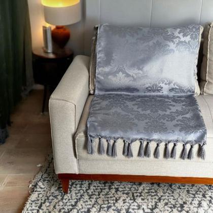 Imagem de Manta Xale Para Sofá 2,30 X 1,40 Tecido Jacquard com Franja  Decorame