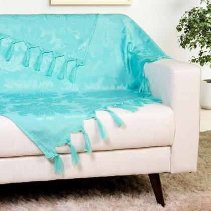Imagem de Manta Xale Para Sofá 2,30 X 1,40 Tecido Jacquard com Franja  Decorame