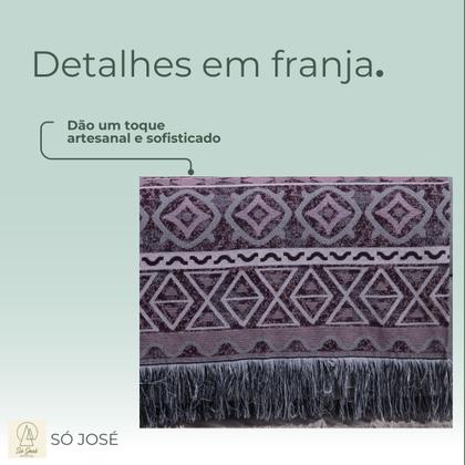 Imagem de Manta Xale Para Sofá Dupla Face Decorativa Com Franja 