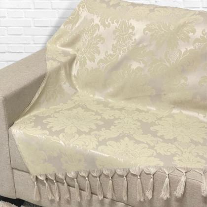Imagem de Manta Xale para Sofá Jacquard Medalhão Grande Com 2 Capas Varias Cores