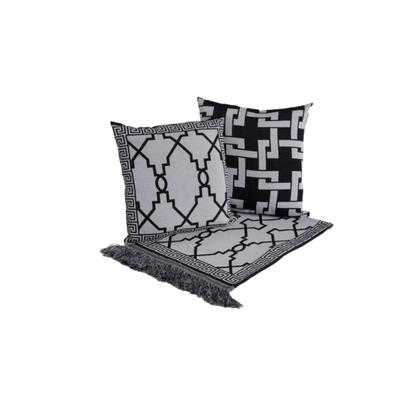 Imagem de Manta Xale Protetor para Sofa Cama Grécia Jaquard Dupla Face 03 Pçs