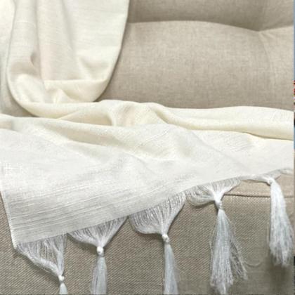 Imagem de Manta Xalé Protetora Para Sofá e Cama Lisa com 2 Capas Para Almofada