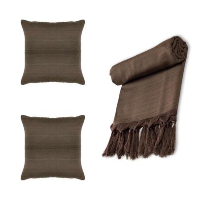 Imagem de Manta Xalé Protetora Para Sofá e Cama Lisa com 2 Capas Para Almofada