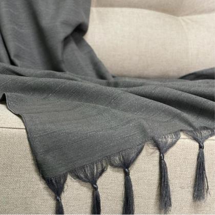 Imagem de Manta Xalé Protetora Para Sofá e Cama Lisa com 2 Capas Para Almofada