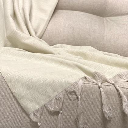 Imagem de Manta Xalé Protetora Para Sofá e Cama Lisa com 2 Capas Para Almofada