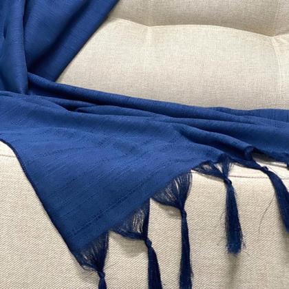 Imagem de Manta Xalé Protetora Para Sofá e Cama Lisa com 2 Capas Para Almofada