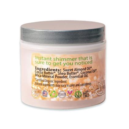 Imagem de Manteiga corporal GLIMMER GODDESS Batida Orgânica 120 mL com brilho