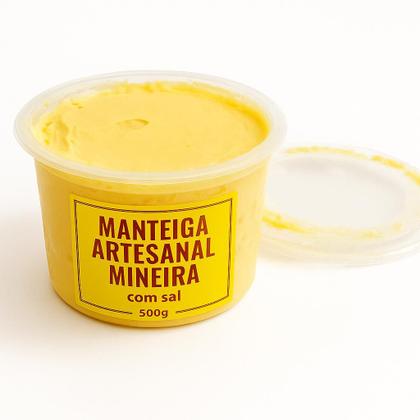 Imagem de Manteiga De Leite 100% Pura Com Sal - 2 Potes Com 500g
