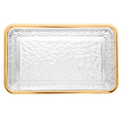 Imagem de Manteigueira cristal fio de ouro tampa petra lyor