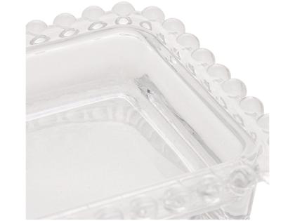 Imagem de Manteigueira de Cristal com Tampa Bolinha Pearl Wolff 17x10cm