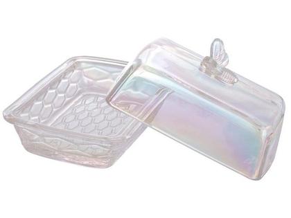 Imagem de Manteigueira de Vidro Bee Rainbow 15cm Furta Cor MTGR006RB - Hauskraft