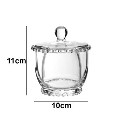 Imagem de Manteigueira Francesa de Vidro com Tampa Pearl Pérola 11x10,5cm