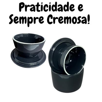 Imagem de Manteigueira Francesa Porcelana Preta mantém Cremosa Gourmet