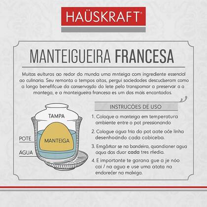 Imagem de Manteigueira Lyor Vidro 150ml Estilo Francês Para Hotel