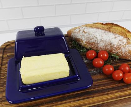 Imagem de Manteigueira Retangular Alta Cobalto