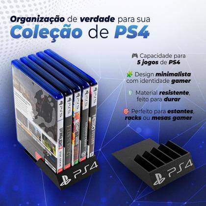 Imagem de Mantenha Organizado: Suporte para 5 Jogos com Praticidade e Toque de Estilo