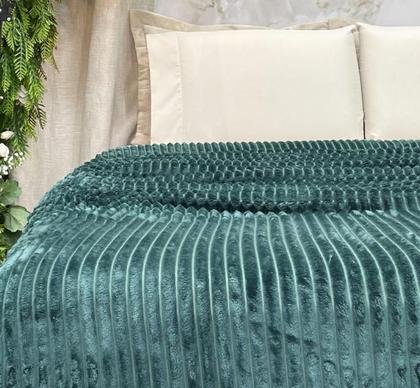 Imagem de  Mantinha Cobertor Soft Alto Relevo Ondulada Toque  Macio  1,80 x 2,00 M