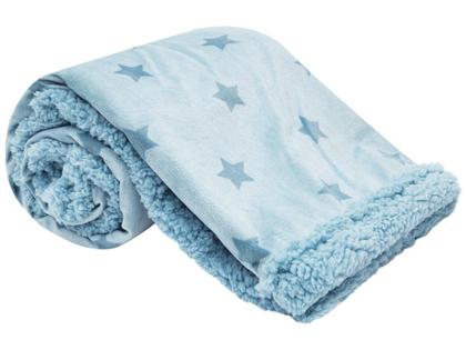 Imagem de Mantinha Dupla Face Estrelinhas Buba Azul 