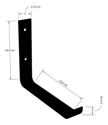 Imagem de Mão Francesa 10cm Suporte Para Prateleira Invertida - 12 Un