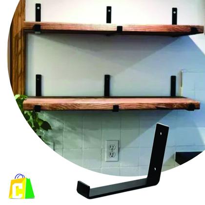 Imagem de Mão Francesa 20cm Suporte Invertido Para Prateleira 6 Peças
