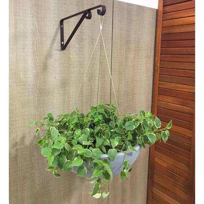 Imagem de Mão Francesa Ferro 30cm p/ Pendurar Vaso de Plantas Parede
