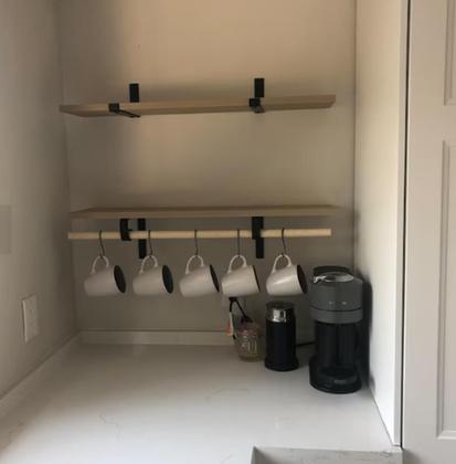 Imagem de Mão Francesa Reforçada 25cm Closet com Cabideiro 3 Un Branco