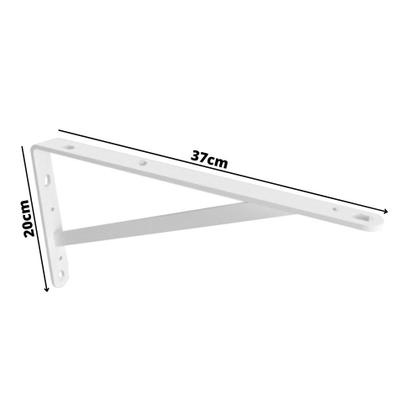 Imagem de Mão Francesa Reforçada 37x20cm Para Prateleiras Multivisão