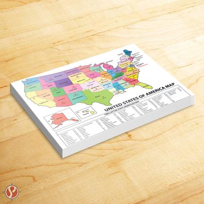 Imagem de Map Poster S Superfine Printing dos Estados Unidos com capital