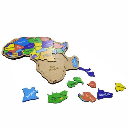 Imagem de Mapa Africa Brinquedo Educativo Quebra cabeça Pedagógico