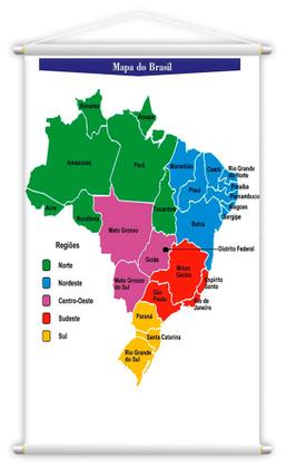 Imagem de Mapa Brasil + Bandeiras + América Do Sul Kit 3 Banners P