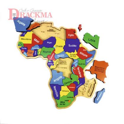 Imagem de Mapa da África Quebra-Cabeça, Educativo, Países e Capitais