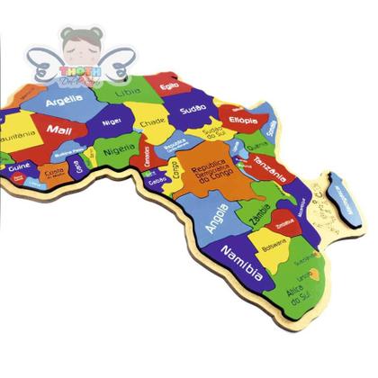 Imagem de Mapa da África Quebra-Cabeça, Educativo, Países e Capitais