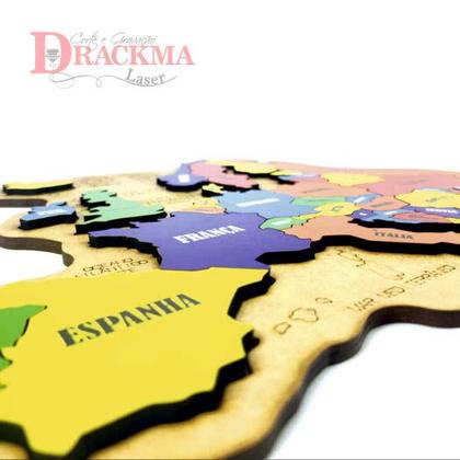 Imagem de Mapa da Europa Quebra-Cabeça, Brinquedo Educativo