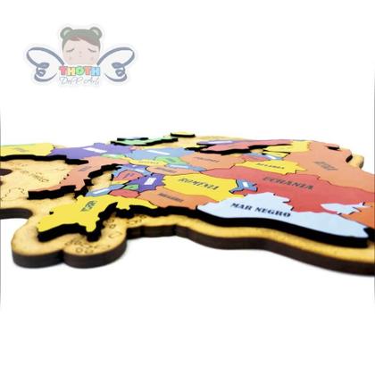 Imagem de Mapa da Europa Quebra-Cabeça, Brinquedo Educativo